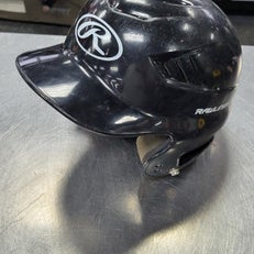 Used Rawlings 6 1/4 - 6 7/8 Batting Helmet No Mask Black One Size 11497-S000153870
