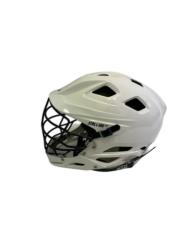 Used STX Stallion 100 M/L White Lacrosse Helmet 11692-S000144265