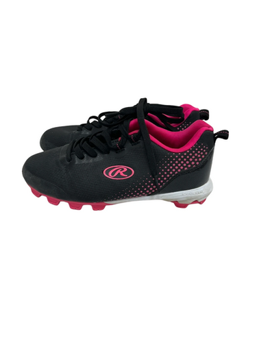 Used Rawlings SB CLEATS BB/SB Cleats Black And Pink Junior 03 11692-S000144195