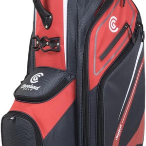 NEW Cleveland Golf CG Lightweight Red/Charcoal 14-Way Top Golf Cart Bag