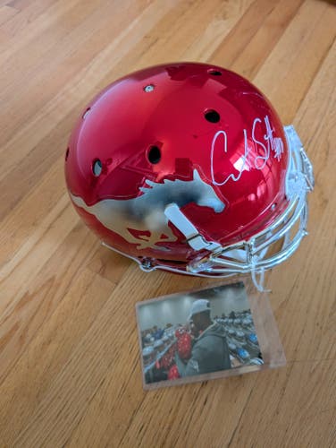 Autographed Courtland Sutton SMU Authentic Schutt Helmet