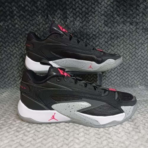 Nike Air Jordan Luka 2 Black Cement Crimson Basketball Shoes Men's Size 12