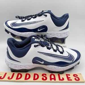 Nike Alpha Huarache Elite 4 MCS Baseball Cleats White Navy FD6255-107 Men Sz 9.5

New Without Box