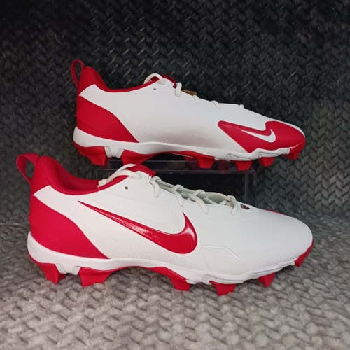 NIKE Force Trout 9 Keystone Baseball Cleats Mens Red White FB9728-104 Size 12