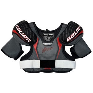Used Bauer Lil Sport Junior MD Shoulder Pads - Black/Grey/Red 11835-S000201209