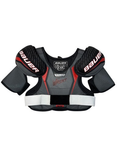 Used Bauer Lil Sport Junior MD Shoulder Pads - Black/Grey/Red 11835-S000201209