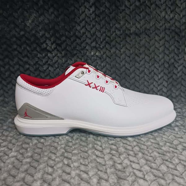 Nike Air Jordan ADG 5 Golf Spikeless Shoes Size 9.5 White Fire Red FQ7874-101 Nike Air Jordan ADG 5 Golf Spikeless Shoes White Fire Red  main image 4