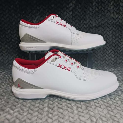 Nike Air Jordan ADG 5 Men's Golf Shoes White Fire Red FQ7874-101 Size 9.5