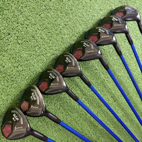 Wazaki WL-II Starry Sky Hybrid Iron Set 4-PW SW Graphite Regular Flex +2 Long
