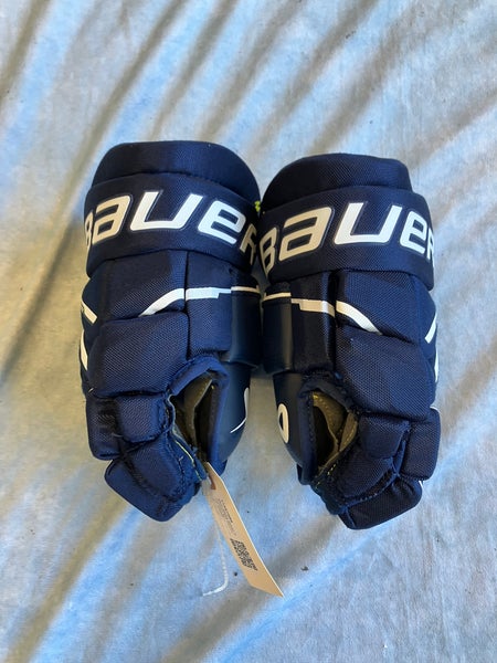 Blue Junior Bauer Supreme M3 Gloves 10" (Used)