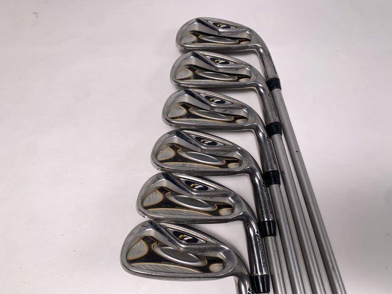 TaylorMade R7 Iron Set 5-PW UST iRod Stiff Graphite Mens RH Midsize Grips +2''