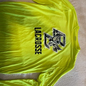 Neon Large Boston College Lacrosse Uni-Sex Long Sleeve Shirt