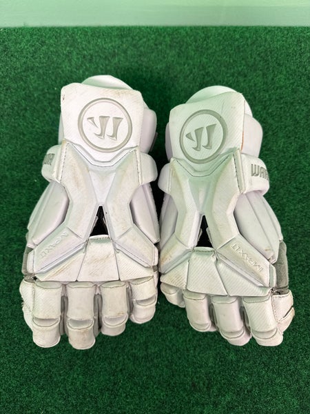 White Warrior Burn Pro Lacrosse Gloves | Large (Used)