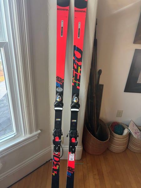 Women's Rossignol Hero FIS GS Pro 188 cm Racing Skis With Bindings Max Din 15 (Used)