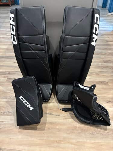 CCM Eflex 6.9 Senior Goalie Pad Set – 34" | Game-Ready Black (READ DESCRIPTION)
