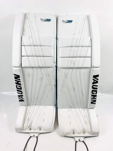 Vaughn Velocity V9 Pro Carbon Goalie Leg Pads – 34" Senior +2 | Game-Ready White (READ DESCRIPTION)