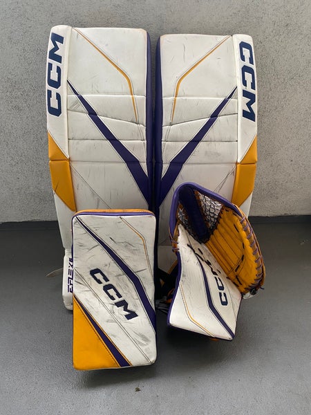 2023 CCM Eflex 6 Goalie Full Set – Senior 33" | Pro Stock White  (READ DESCRIPTION)