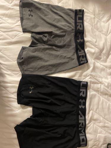 Under Armour Grey and Black Compressions Size L Used