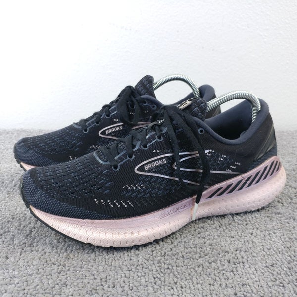 Brooks Glycerin GTS 19 Womens Size 10 Running Shoes Black Pink Trainers Low