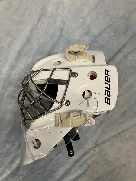 White Junior Bauer 940 Goalie Mask (Used)
