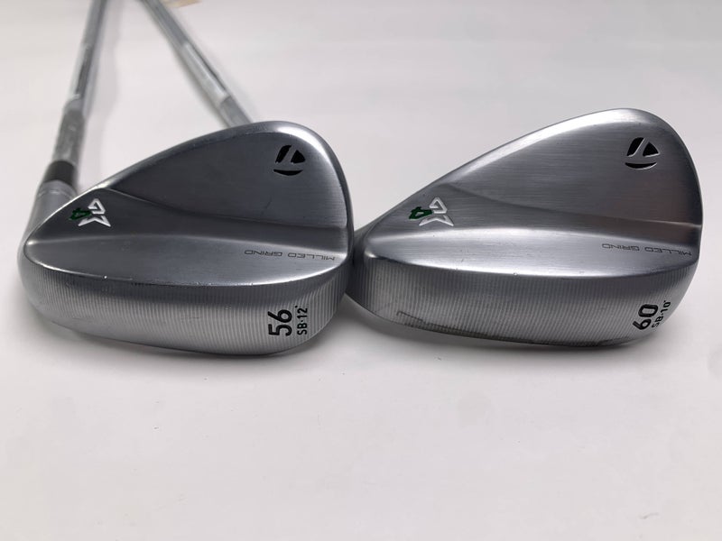 TaylorMade Milled Grind 4 Chrome Raw Wedge Set 56* 12 | 60* 10 DG Mens RH