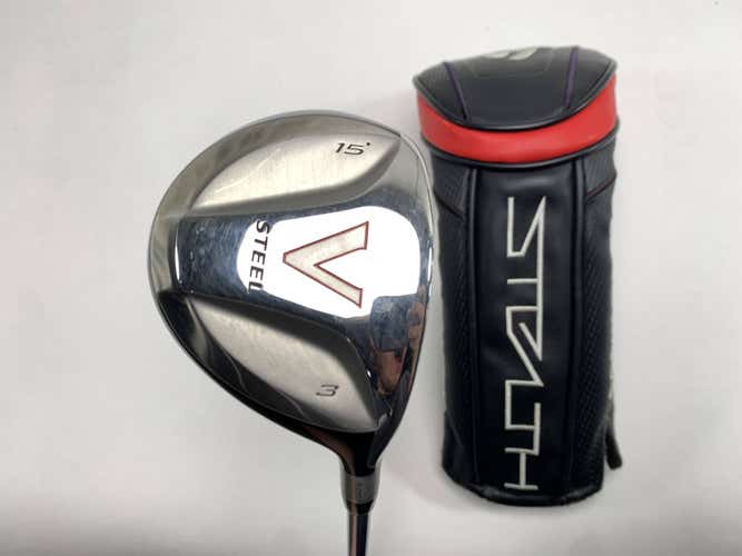 TaylorMade V Steel 3 Fairway Wood 15* True Temper Dynamic Gold Lite Stiff RH HC