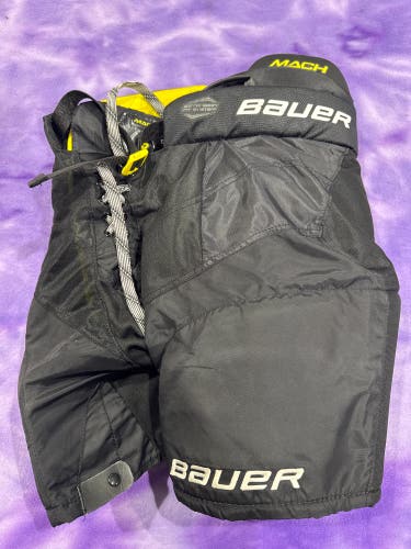 Black Youth Large Bauer Supreme Mach Hockey Pants (Used)