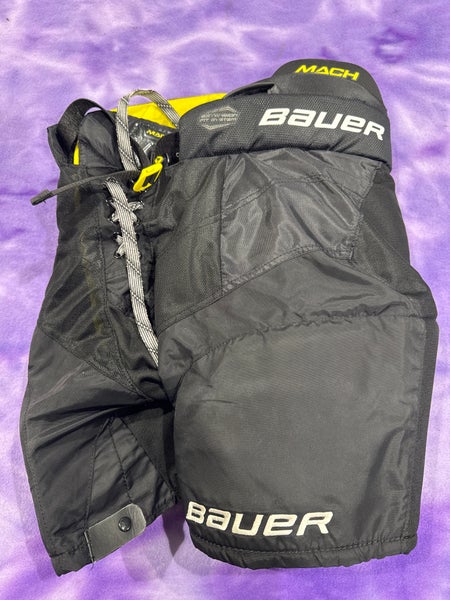 Black Youth Large Bauer Supreme Mach Hockey Pants (Used)