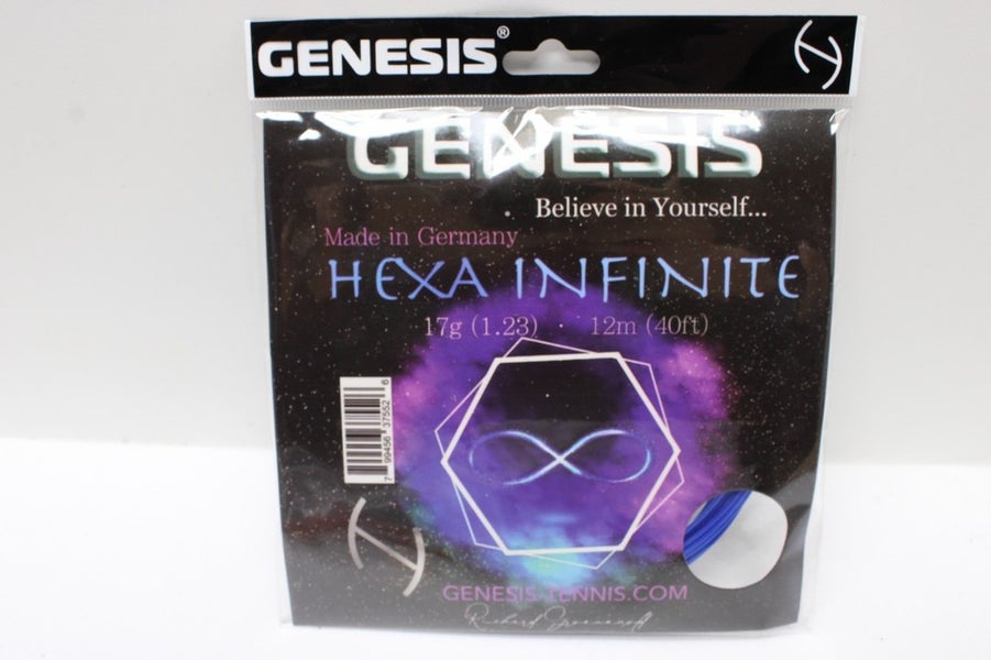 3 SETS: GENESIS HEXA INFINITE 17 (1.23) BLUE CO-POLYESTER TENNIS STRINGS