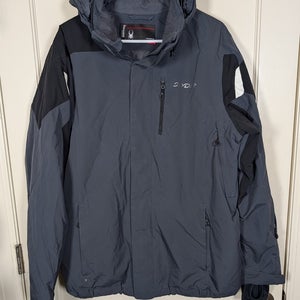 SPYDER Mens Ski Snowboard Jacket Men's Size: L Thinsulate Winter Gray Insulated