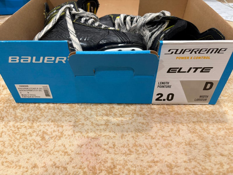 Bauer Supreme Elite Hockey Skates Regular Width Size 2 (Used)