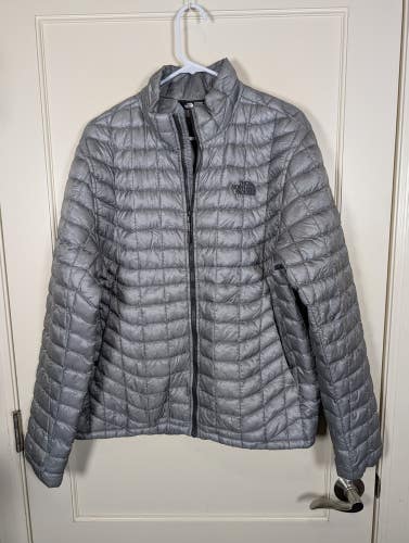 The North Face Thermoball Puffer Jacket Men's Size: L Blue Coat Lightweight Gray