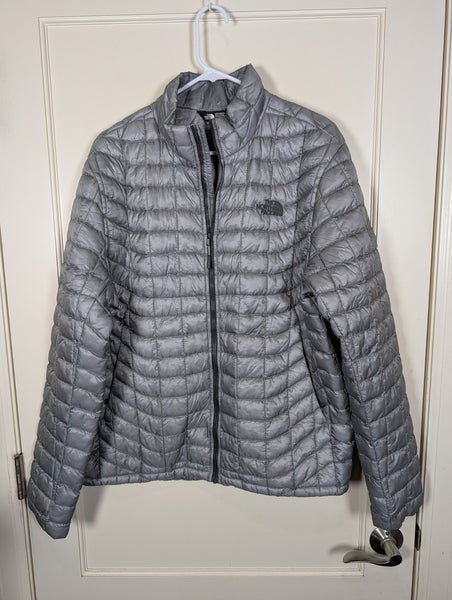 The North Face Thermoball Puffer Jacket Men's Size: L Blue Coat Lightweight Gray