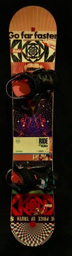 RIDE THE KINK SNOWBOARD SIZE 152 CM WITH ROME LARGE BINDINGS