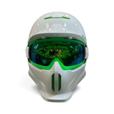 Used RUROC VIPER Snowsport Helmet Adult Green And White One Size 11873-S000220850