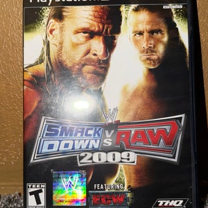 Sony PlayStation 2 WWE Wrestling Smackdown Vs Raw 2009 Video Game Rated T Used.