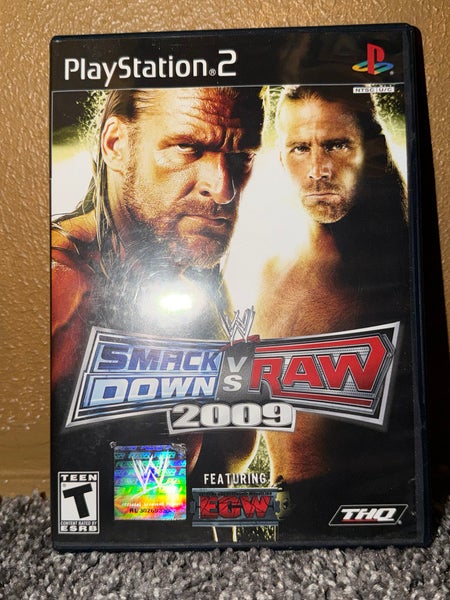 Sony PlayStation 2 WWE Wrestling Smackdown Vs Raw 2009 Video Game Rated T Used.