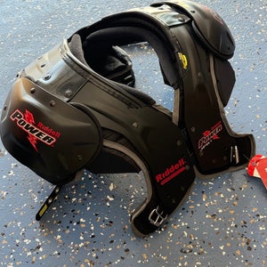 Medium Riddell Power JPX Shoulder Pads (New) with back plate