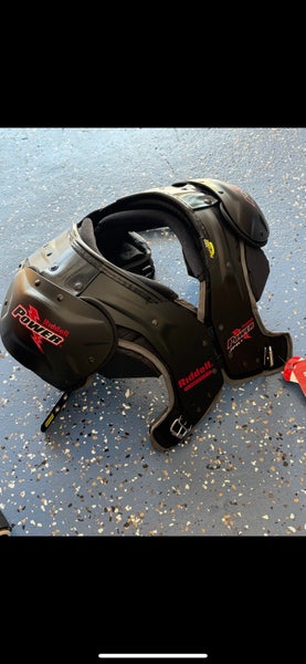 Medium Riddell Power JPX Shoulder Pads (New) with back plate
