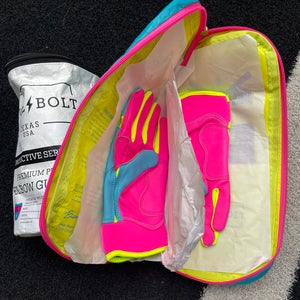 Bruce Bolt Batting Gloves with elbow guard (NEW) youth large