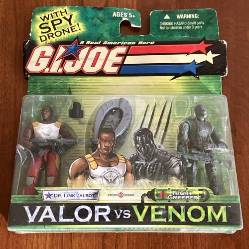GI Joe Valor vs Venom Dr. Link Talbot Night Creeper Action Figure 2-Pack 2004