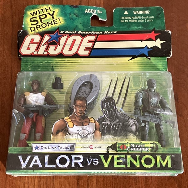 GI Joe Valor vs Venom Dr. Link Talbot Night Creeper Action Figure 2-Pack 2004