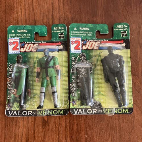G.I. Joe Valor vs Venom KAMAKURA & SNAKE EYES figures - New