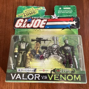 GI Joe Valor vs Venom Beachhead & Cobra B.A.T. V4  2 pack Hasbro NEW