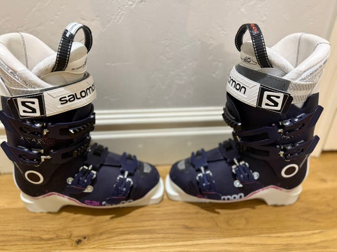 Mondo 24 & 24.5 Women's Salomon X Max All Mountain Ski Boots Soft Flex (Used)