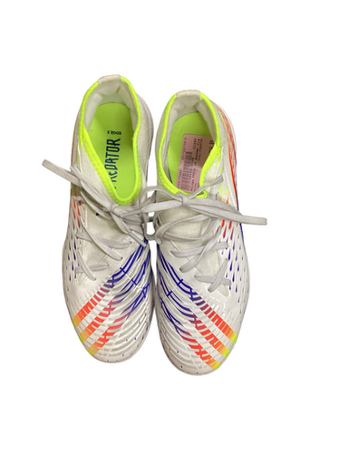 Used Adidas PREDATOR Soccer Cleats White Youth 06.0 11613-S000172085