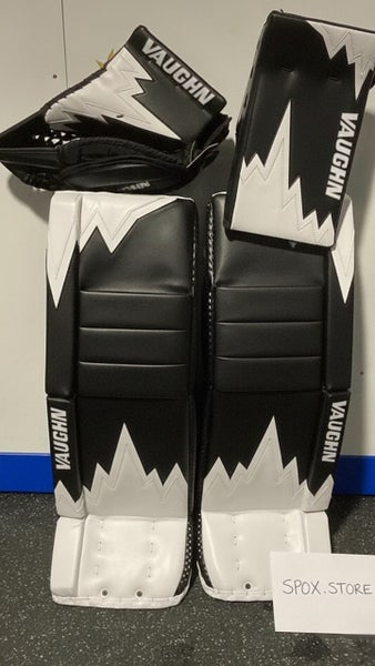 Vaughn Velocity V9 Pro Stock Senior Goalie Leg Pads – 33” +1.5 (Used) (READ DESCRIPTION)