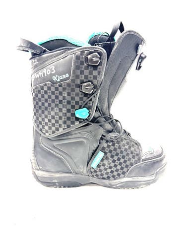Used Salomon KIANA Womens Snowboard Boots Black Senior 10.5 11860-S000301189