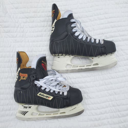 Bauer Supreme Classic Gold Hockey Skates Regular Width 7 (Used)