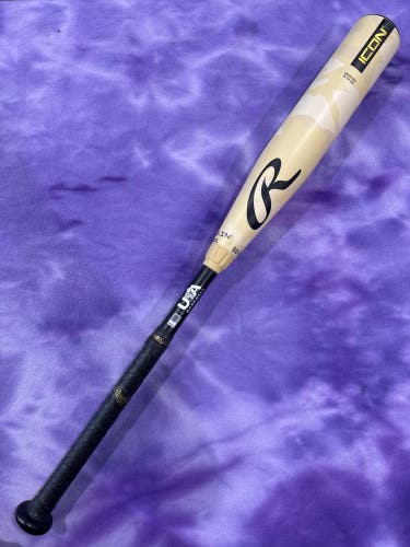 2025 Rawlings Icon Composite Bat USABat Certified (-10) Composite 19 oz 29" (Used)